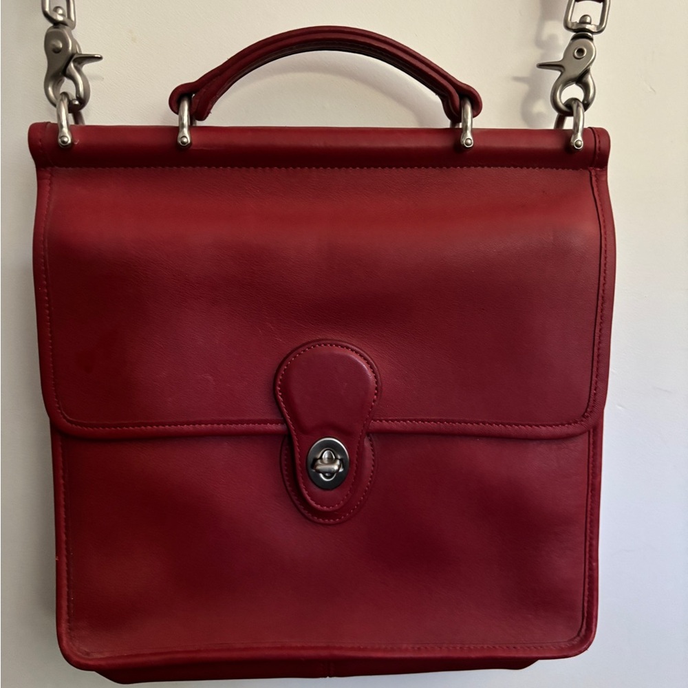 Coach Vibrant Red Leather Bag - Picture 2 of 7